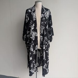 Floral Kimono Duster Jacket